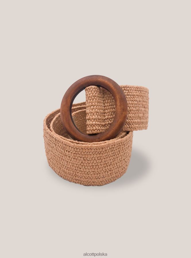 Akcesoria Alcott cintura effetto rafia beżowy kobiety 2TXFF6474