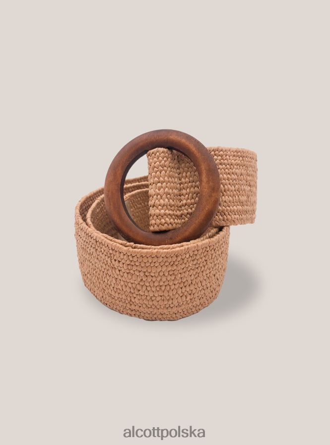Akcesoria Alcott cintura effetto rafia beżowy kobiety 2TXFF6474