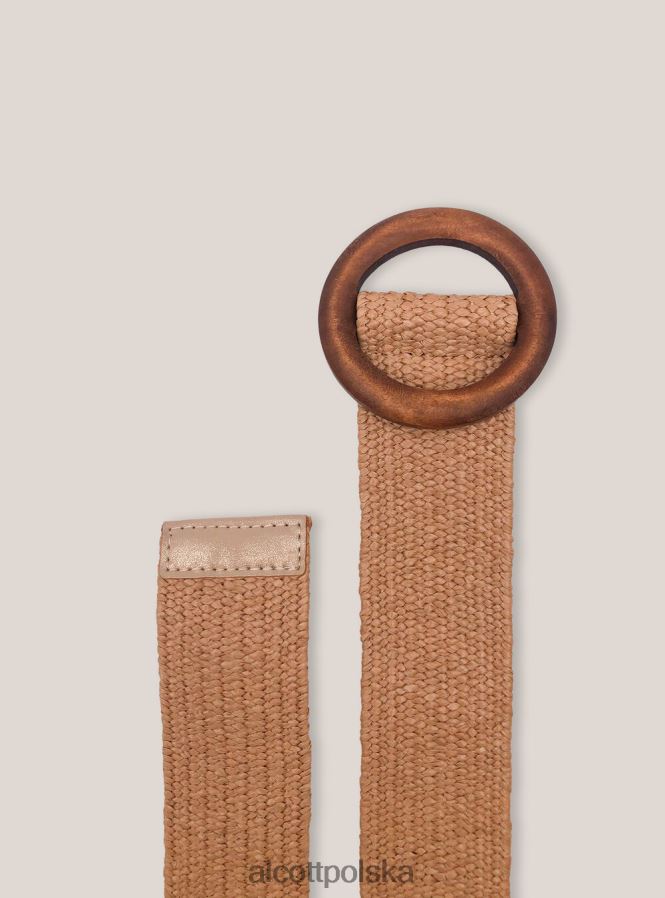 Akcesoria Alcott cintura effetto rafia beżowy kobiety 2TXFF6474
