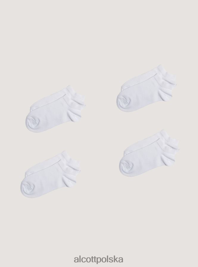 Akcesoria Alcott zestaw 4 paia calzini tinta unita wh1 ecru kobiety 2TXFF6368