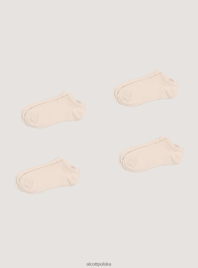 Akcesoria Alcott zestaw 4 paia di calzini w tinta unita c0578 beż kobiety 2TXFF6565