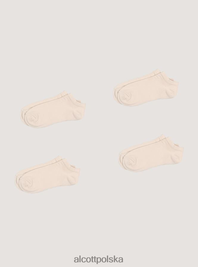 Akcesoria Alcott zestaw 4 paia di calzini w tinta unita c0578 beż kobiety 2TXFF6565