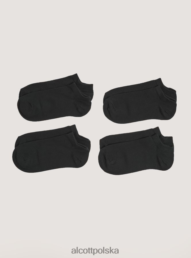 Akcesoria Alcott zestaw 4 par gładkich skarpetek bk1 czarny kobiety 2TXFF6556