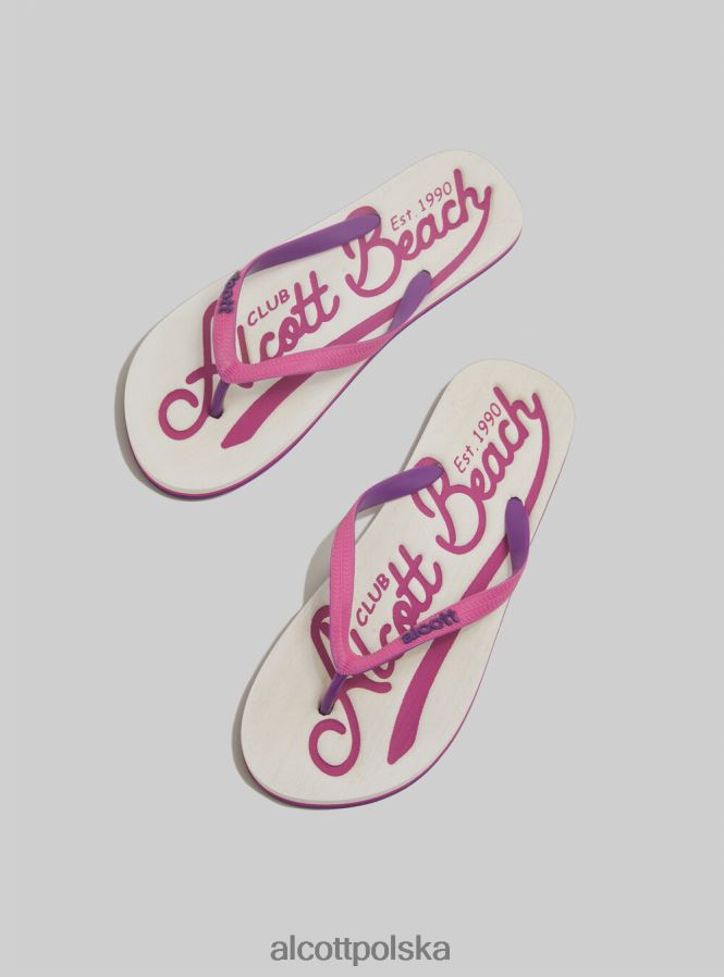 buty Alcott logo infradito c6575 zielony kobiety 2TXFF6132