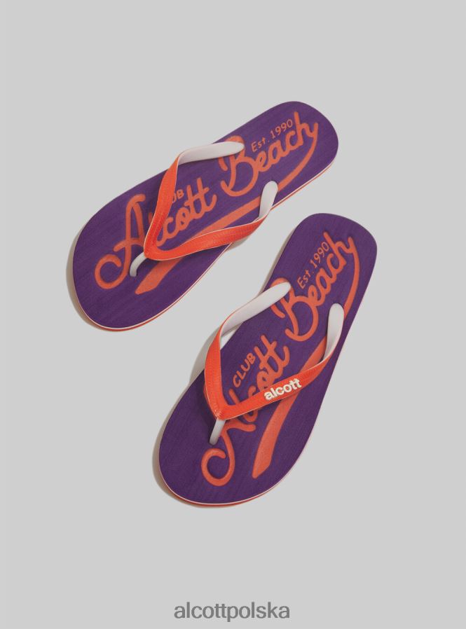 buty Alcott logo infradito c6575 zielony kobiety 2TXFF6170