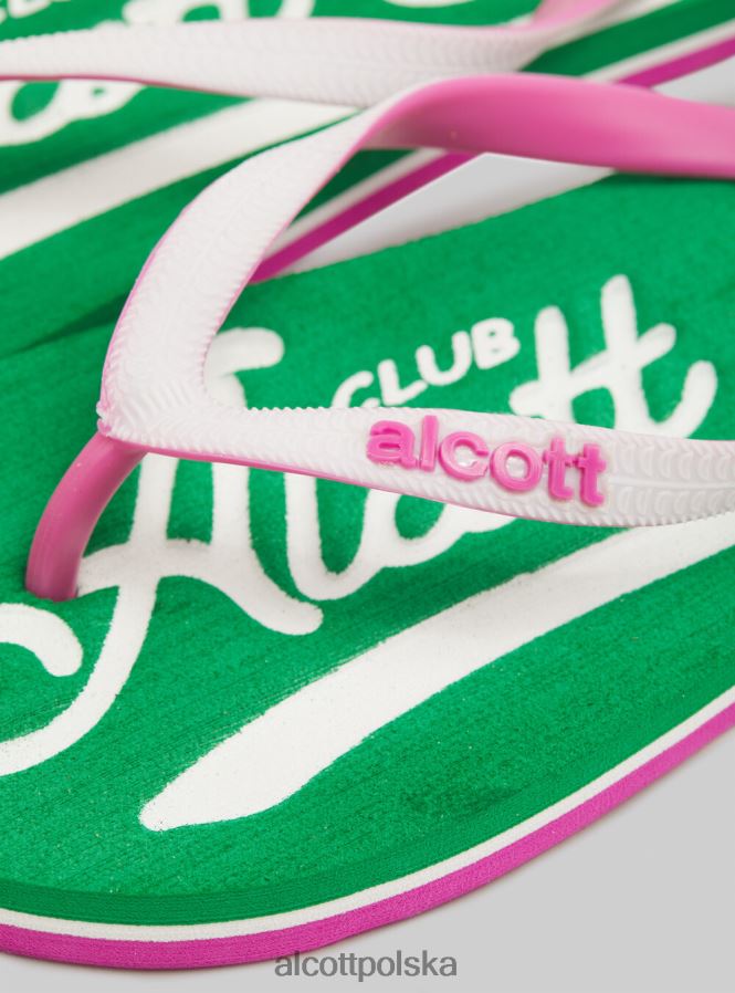 buty Alcott logo infradito c6575 zielony kobiety 2TXFF6242