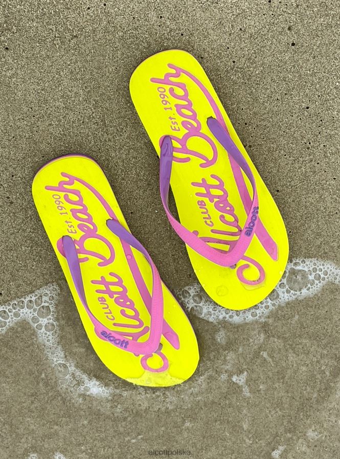 buty Alcott logo infradito c6575 zielony kobiety 2TXFF6440