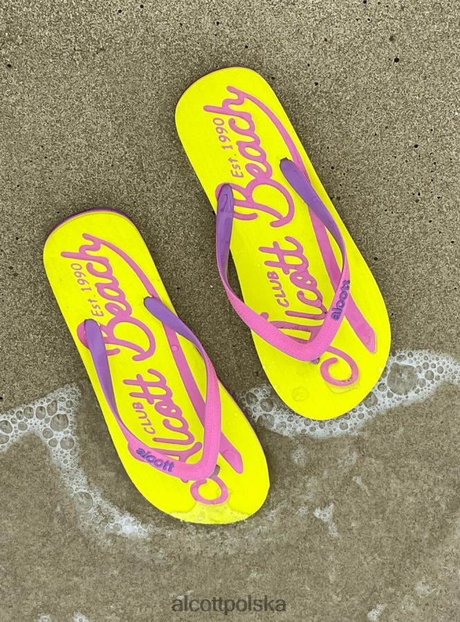 buty Alcott logo infradito c6575 zielony kobiety 2TXFF6440