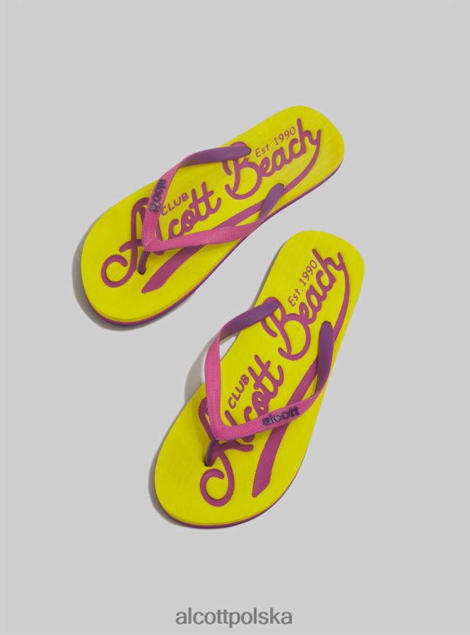 buty Alcott logo infradito c6575 zielony kobiety 2TXFF6440