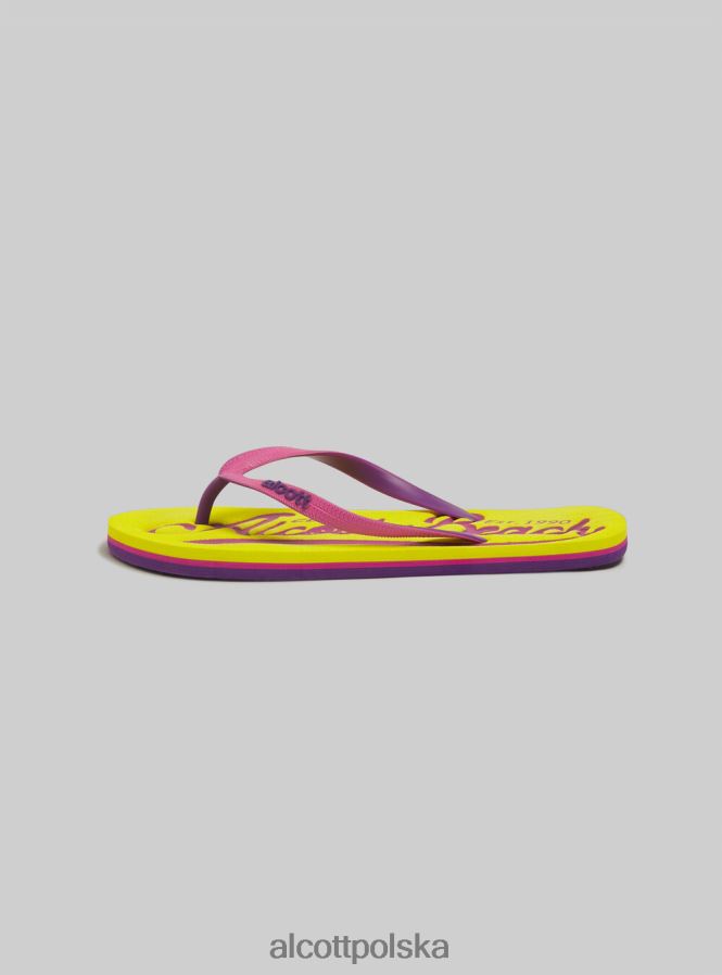 buty Alcott logo infradito c6575 zielony kobiety 2TXFF6440