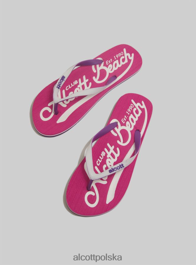 buty Alcott logo infradito c6575 zielony kobiety 2TXFF6441