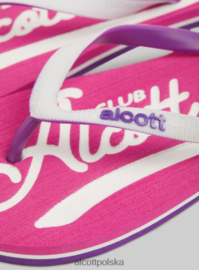 buty Alcott logo infradito c6575 zielony kobiety 2TXFF6441