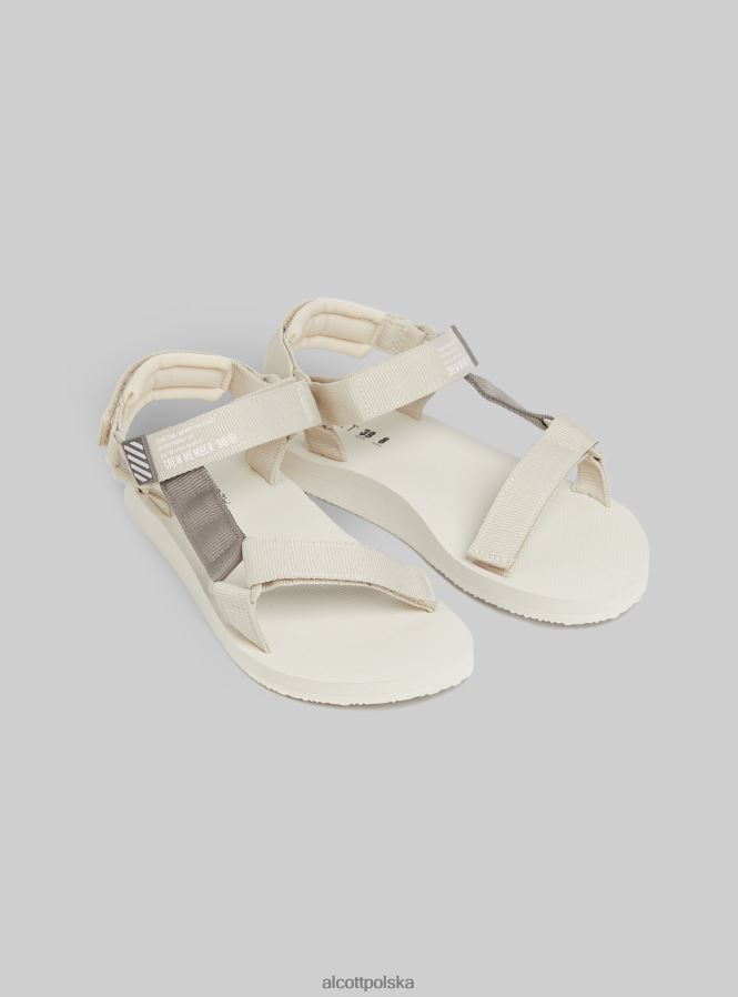 buty Alcott sandali w gomma con chiusura a strappo bk1 czarny kobiety 2TXFF6113