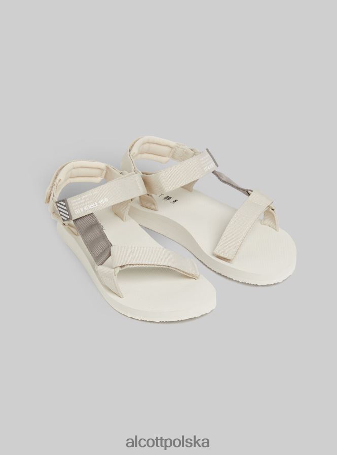 buty Alcott sandali w gomma con chiusura a strappo bk1 czarny kobiety 2TXFF6113