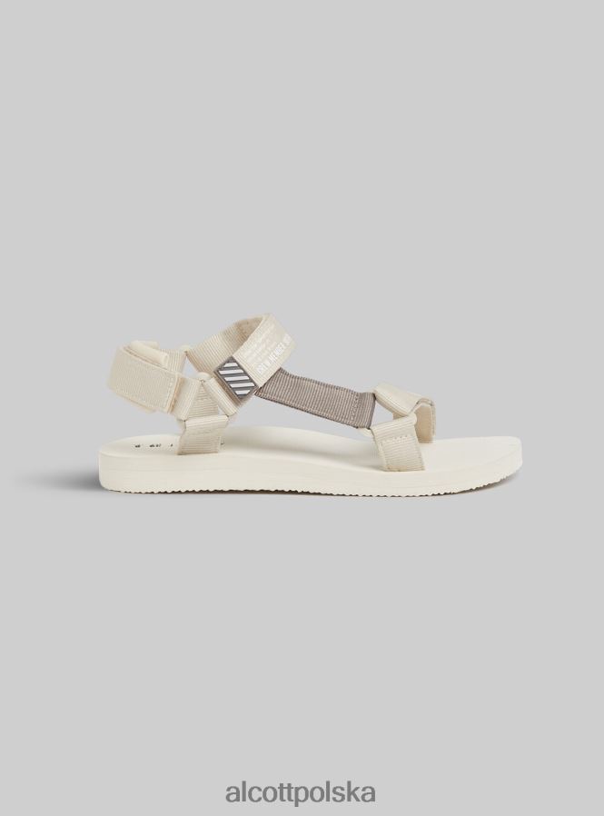 buty Alcott sandali w gomma con chiusura a strappo bk1 czarny kobiety 2TXFF6113