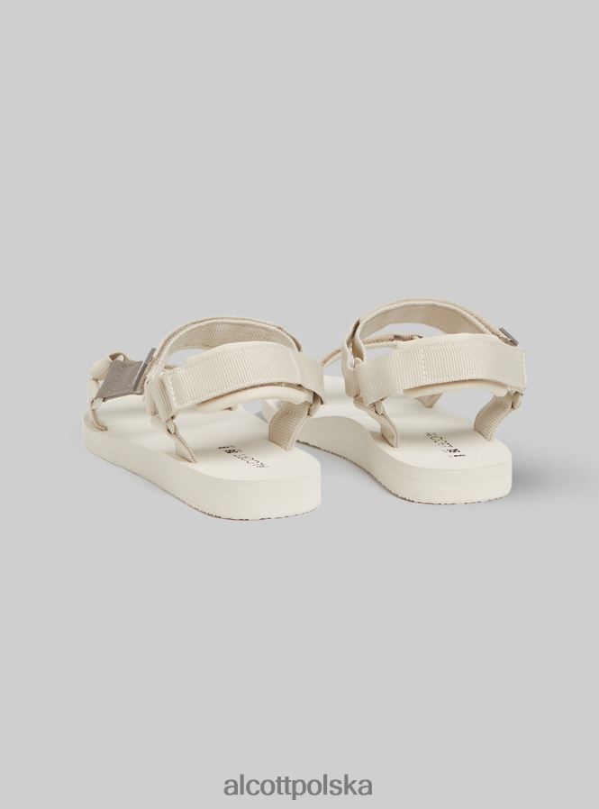 buty Alcott sandali w gomma con chiusura a strappo bk1 czarny kobiety 2TXFF6113