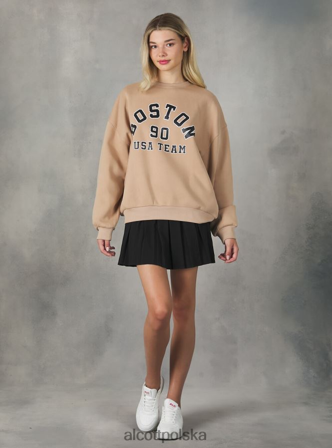 odzież Alcott Bluza o wygodnym kroju typu college z okrągłym dekoltem średni az2 azzurre kobiety 2TXFF6279