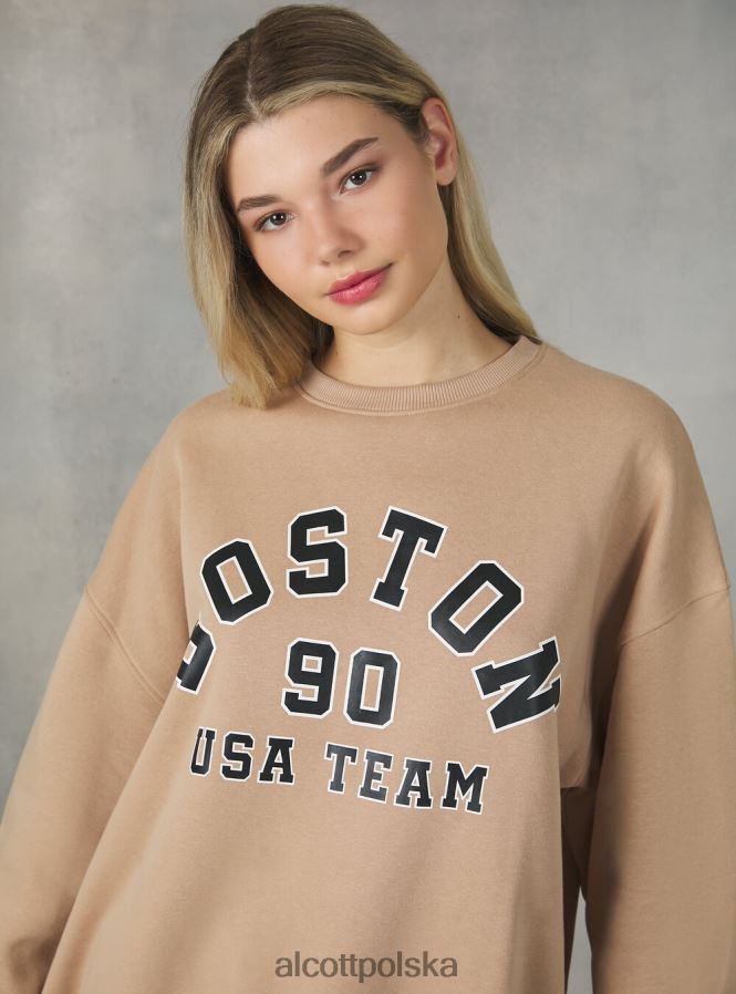 odzież Alcott Bluza o wygodnym kroju typu college z okrągłym dekoltem średni az2 azzurre kobiety 2TXFF6279