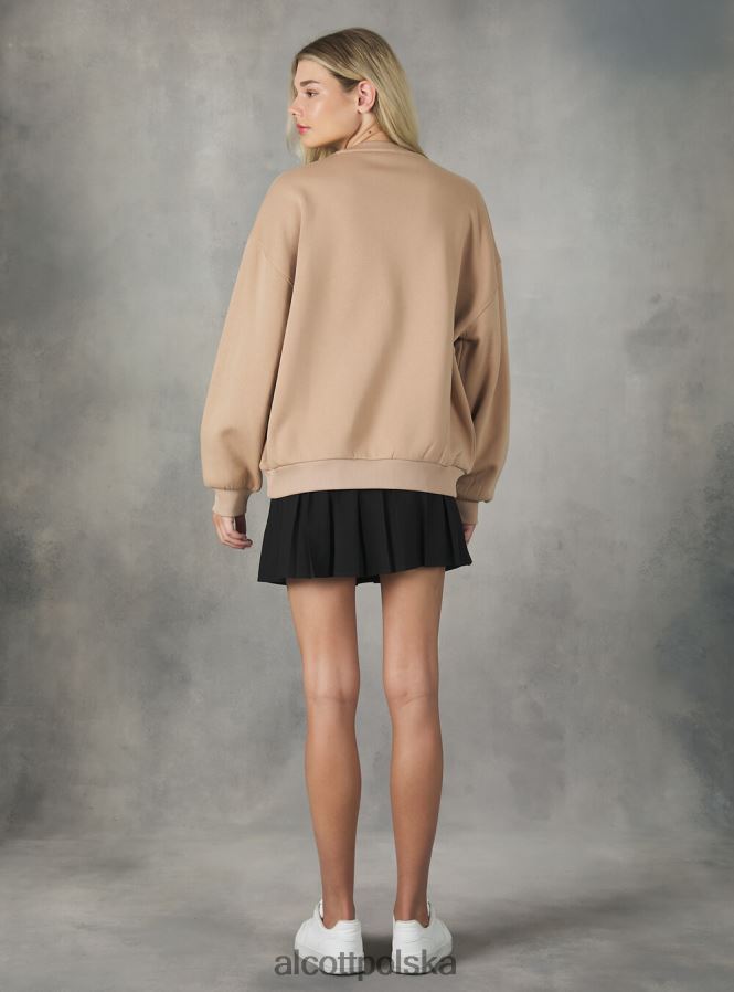 odzież Alcott Bluza o wygodnym kroju typu college z okrągłym dekoltem średni az2 azzurre kobiety 2TXFF6279