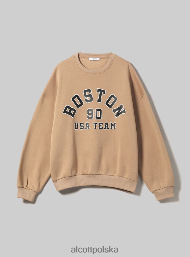 odzież Alcott Bluza o wygodnym kroju typu college z okrągłym dekoltem średni az2 azzurre kobiety 2TXFF6279