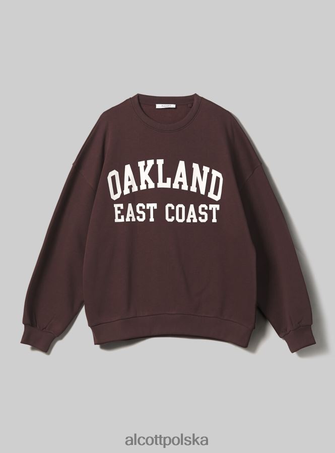 odzież Alcott Bluza o wygodnym kroju typu college z okrągłym dekoltem średni az2 azzurre kobiety 2TXFF6366