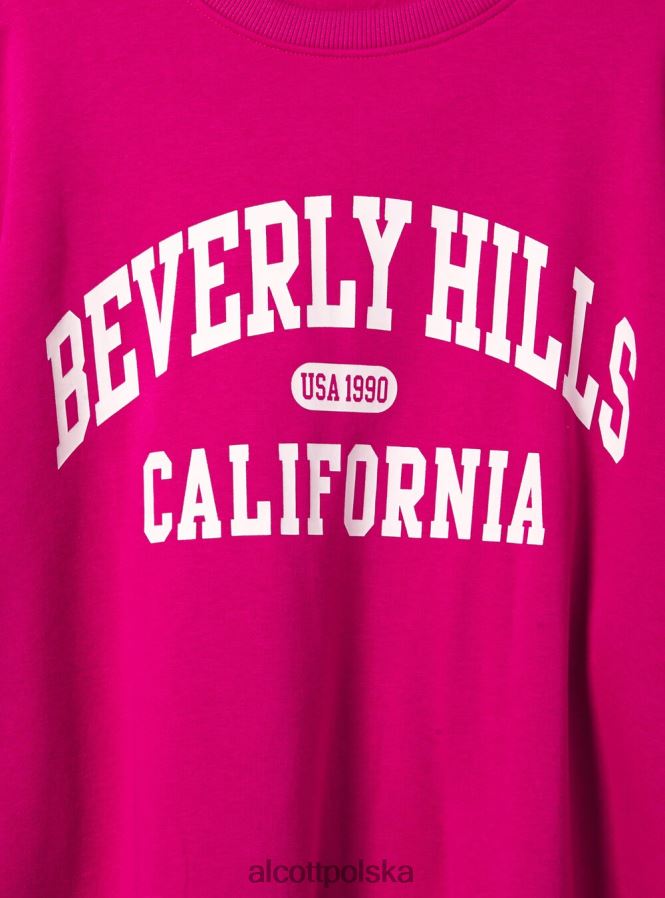 odzież Alcott Bluza o wygodnym kroju typu college z okrągłym dekoltem średni az2 azzurre kobiety 2TXFF6405