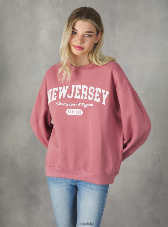 odzież Alcott Bluza o wygodnym kroju typu college z okrągłym dekoltem średni az2 azzurre kobiety 2TXFF6446