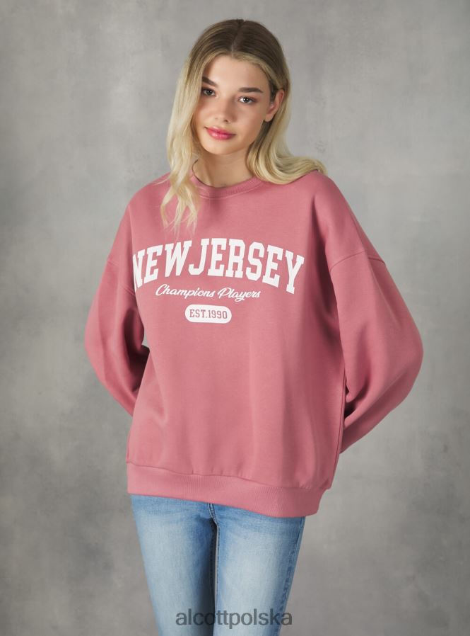 odzież Alcott Bluza o wygodnym kroju typu college z okrągłym dekoltem średni az2 azzurre kobiety 2TXFF6446