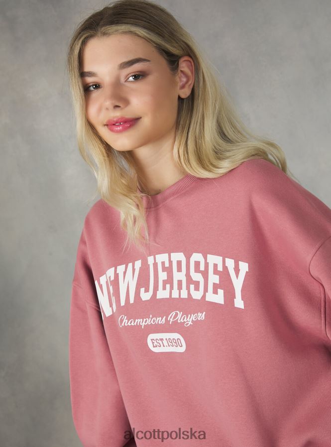 odzież Alcott Bluza o wygodnym kroju typu college z okrągłym dekoltem średni az2 azzurre kobiety 2TXFF6446