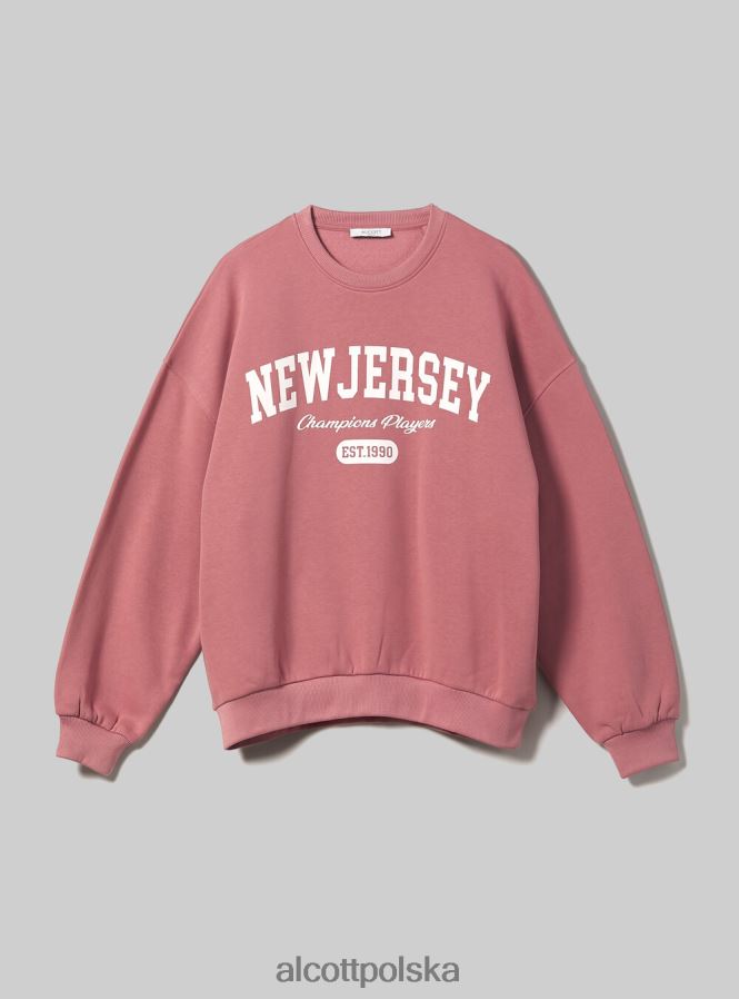 odzież Alcott Bluza o wygodnym kroju typu college z okrągłym dekoltem średni az2 azzurre kobiety 2TXFF6446