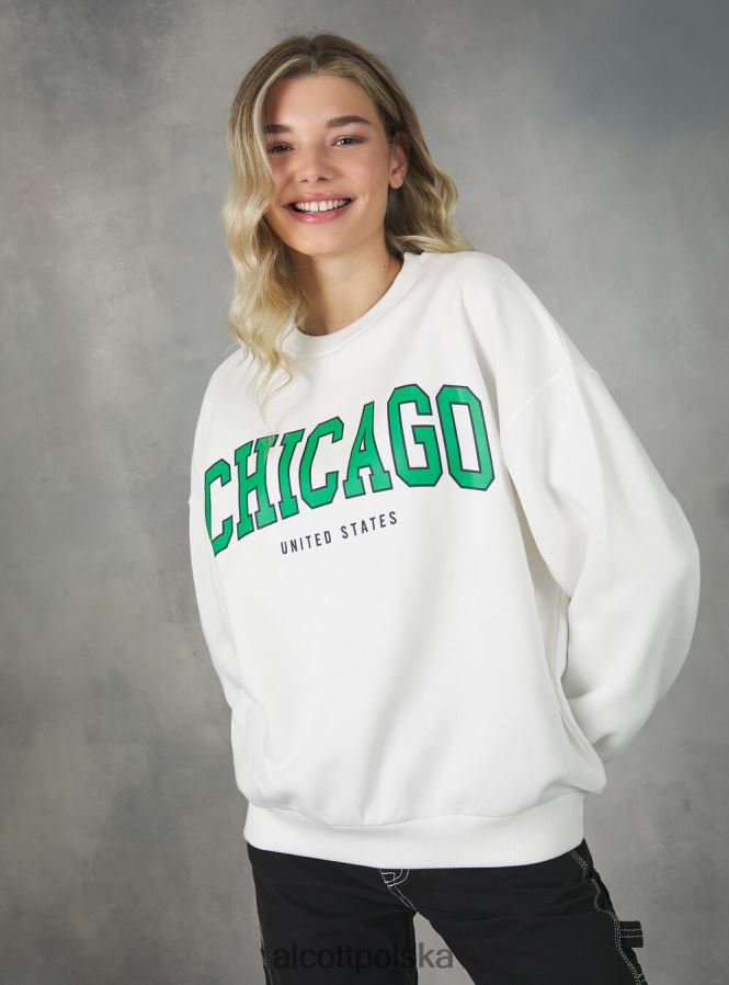 odzież Alcott Bluza o wygodnym kroju typu college z okrągłym dekoltem średni az2 azzurre kobiety 2TXFF6494