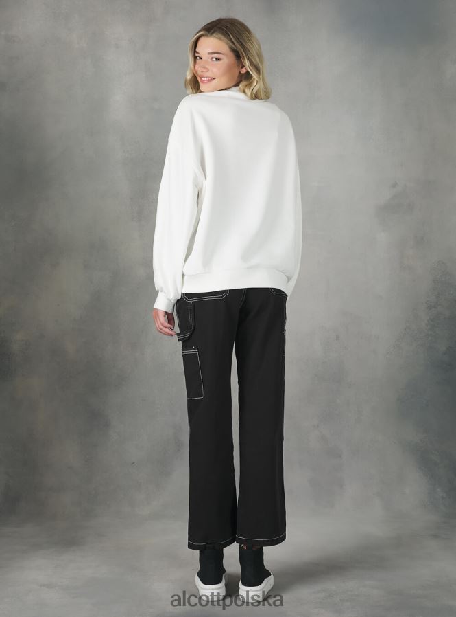 odzież Alcott Bluza o wygodnym kroju typu college z okrągłym dekoltem średni az2 azzurre kobiety 2TXFF6494