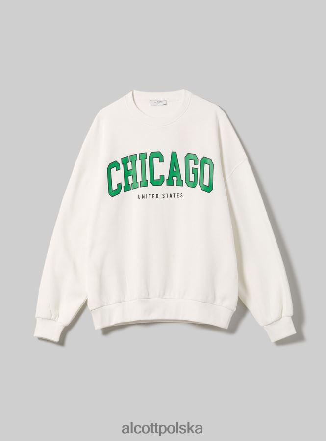 odzież Alcott Bluza o wygodnym kroju typu college z okrągłym dekoltem średni az2 azzurre kobiety 2TXFF6494