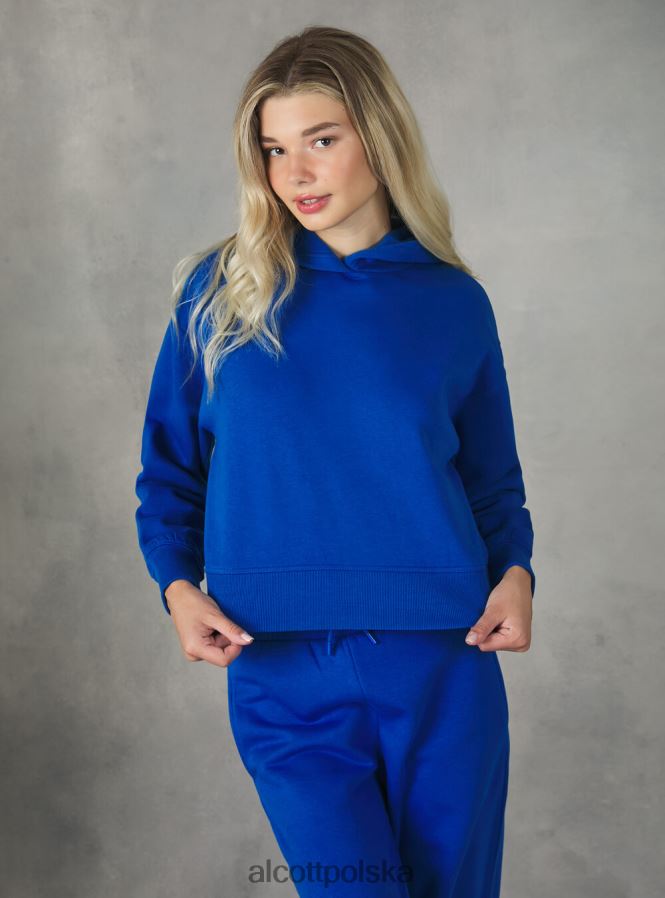 odzież Alcott Krótka bluza z wygodnym kapturem bk1 czarny kobiety 2TXFF6191