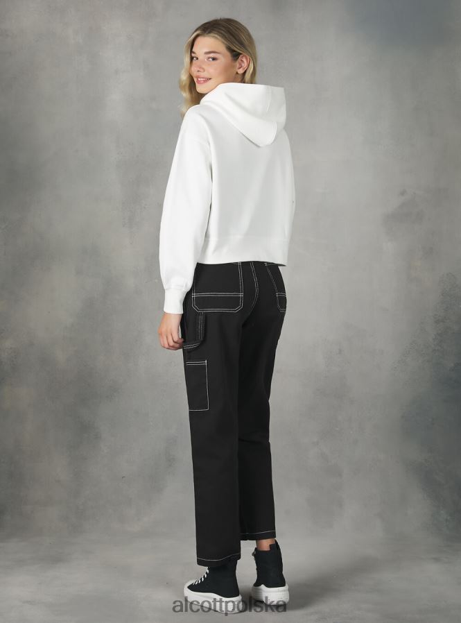 odzież Alcott Krótka bluza z wygodnym kapturem bk1 czarny kobiety 2TXFF6376