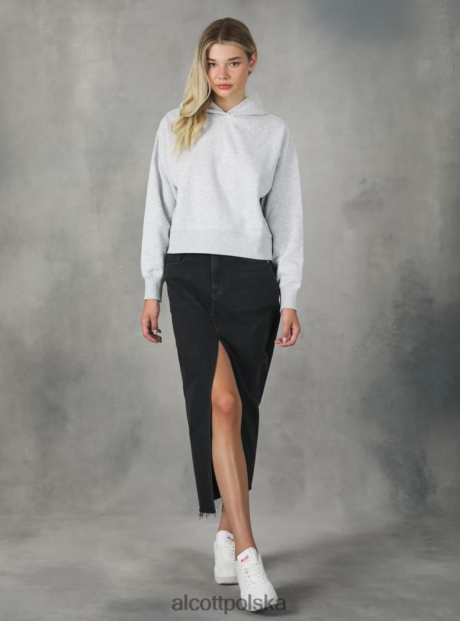 odzież Alcott Krótka bluza z wygodnym kapturem bk1 czarny kobiety 2TXFF6420