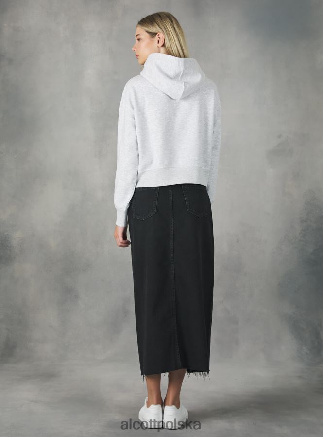 odzież Alcott Krótka bluza z wygodnym kapturem bk1 czarny kobiety 2TXFF6420