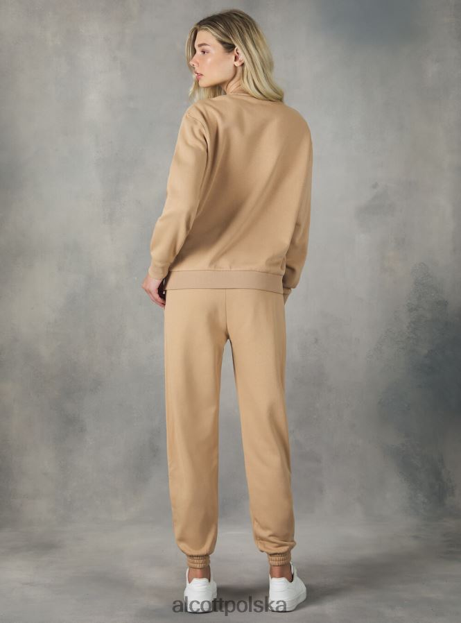 odzież Alcott bawełniana bluza z okrągłym dekoltem bk1 czarny kobiety 2TXFF6138