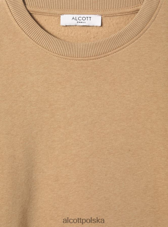 odzież Alcott bawełniana bluza z okrągłym dekoltem bk1 czarny kobiety 2TXFF6138