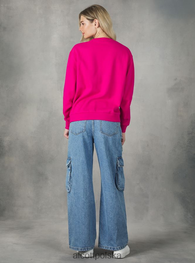 odzież Alcott bawełniana bluza z okrągłym dekoltem bk1 czarny kobiety 2TXFF6139