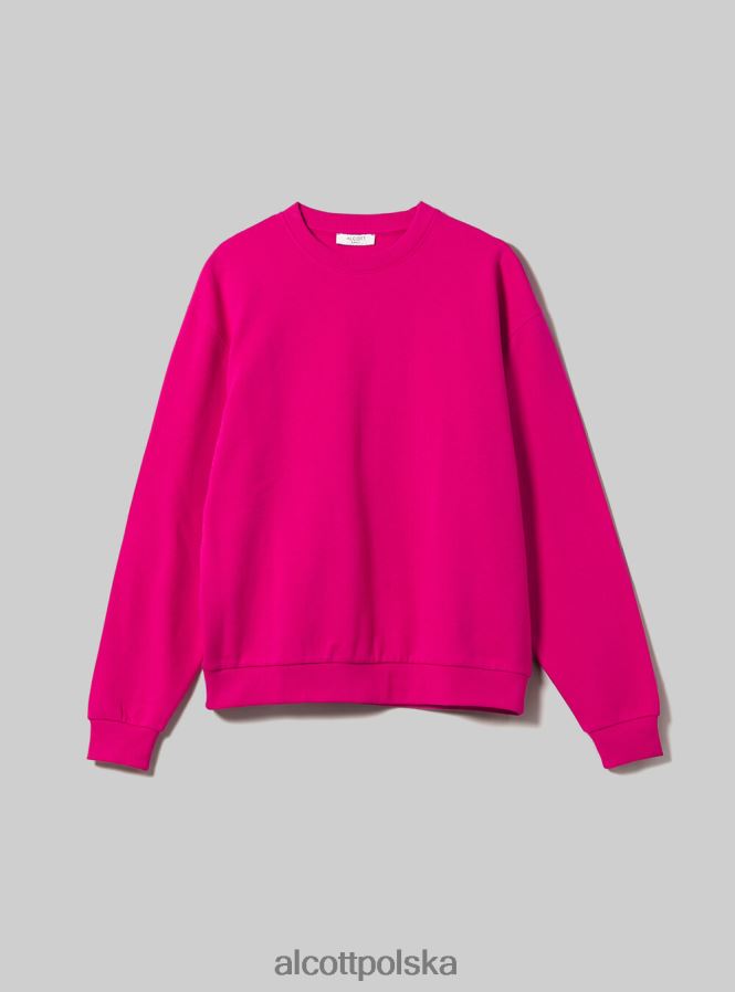 odzież Alcott bawełniana bluza z okrągłym dekoltem bk1 czarny kobiety 2TXFF6139