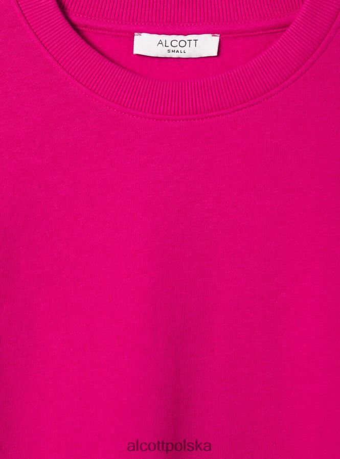 odzież Alcott bawełniana bluza z okrągłym dekoltem bk1 czarny kobiety 2TXFF6139