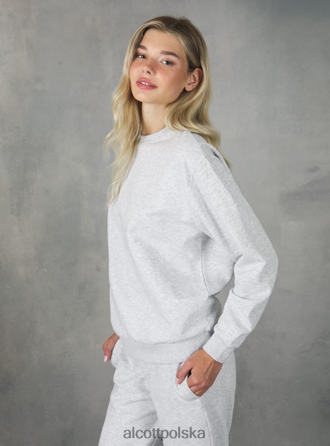 odzież Alcott bawełniana bluza z okrągłym dekoltem bk1 czarny kobiety 2TXFF6365