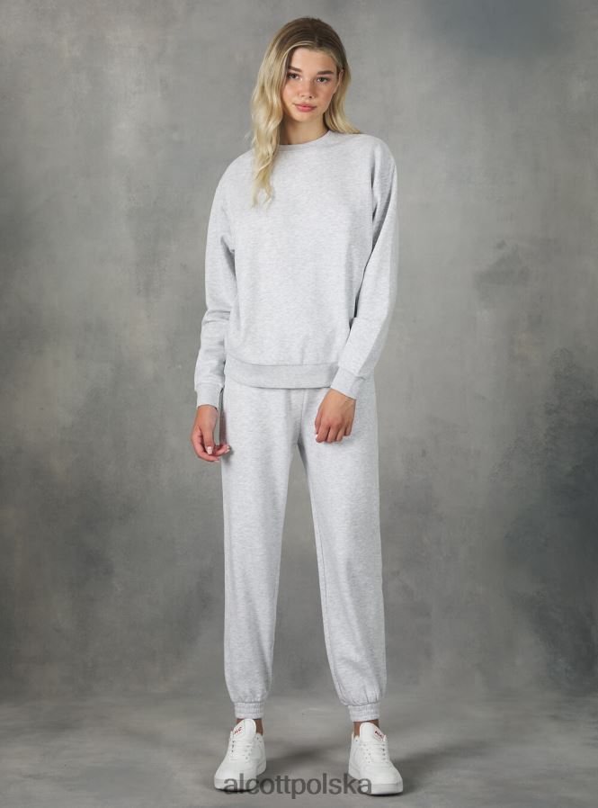 odzież Alcott bawełniana bluza z okrągłym dekoltem bk1 czarny kobiety 2TXFF6365