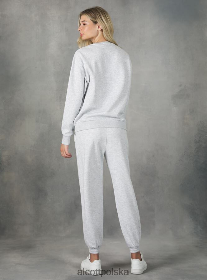 odzież Alcott bawełniana bluza z okrągłym dekoltem bk1 czarny kobiety 2TXFF6365