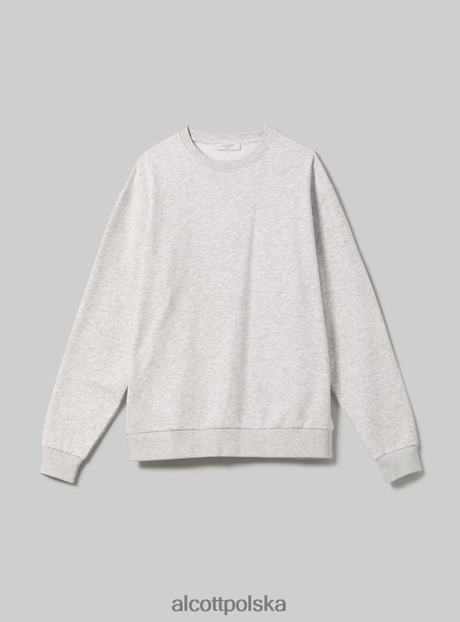 odzież Alcott bawełniana bluza z okrągłym dekoltem bk1 czarny kobiety 2TXFF6365