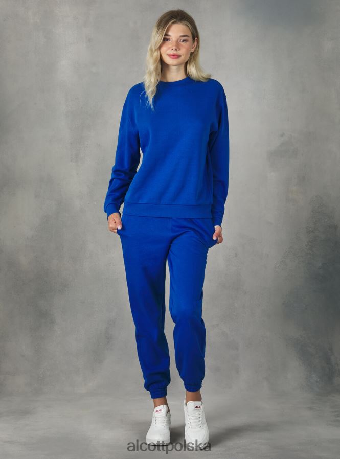 odzież Alcott bawełniana bluza z okrągłym dekoltem bk1 czarny kobiety 2TXFF6433