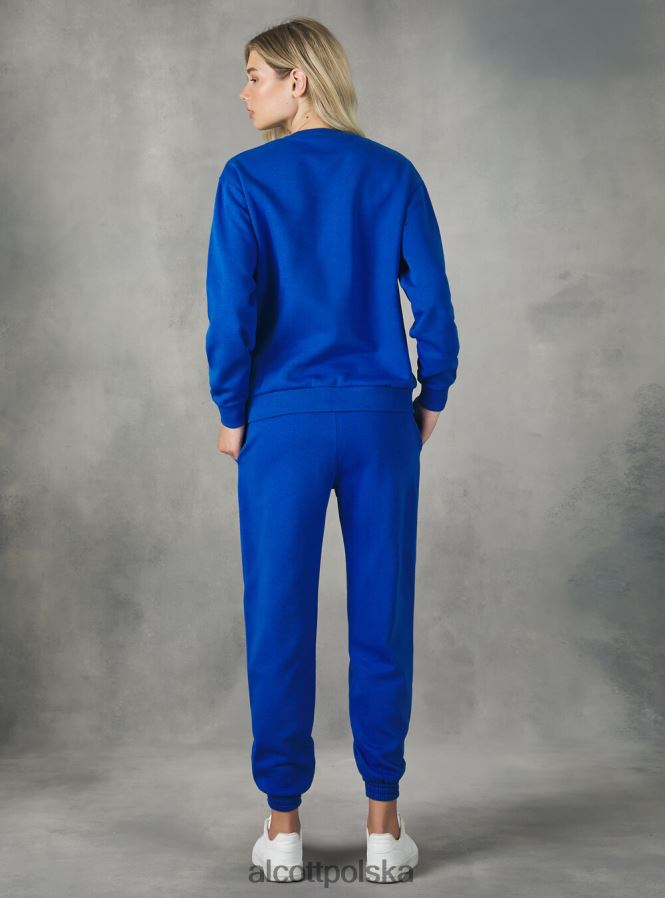 odzież Alcott bawełniana bluza z okrągłym dekoltem bk1 czarny kobiety 2TXFF6433