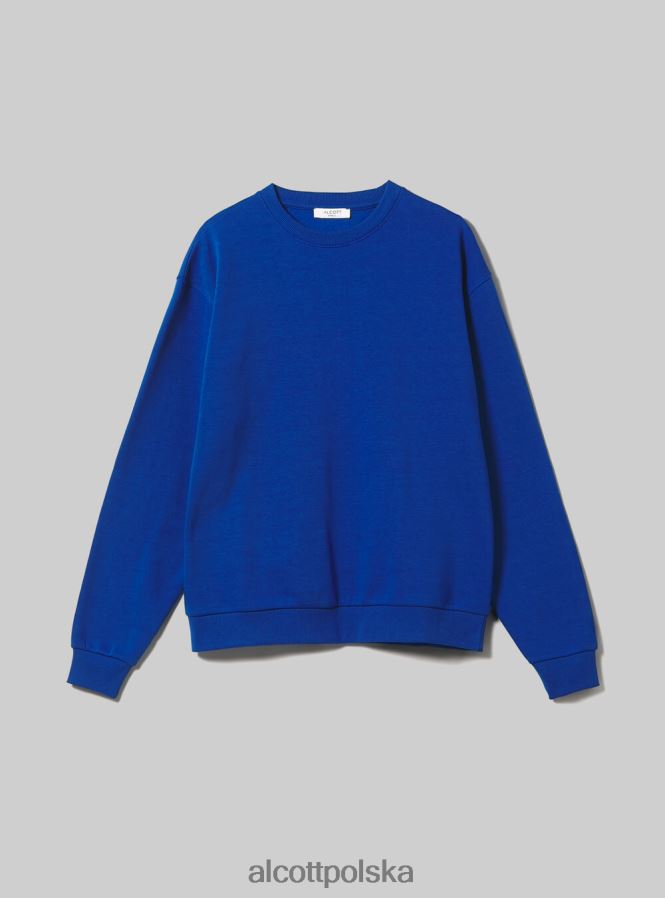 odzież Alcott bawełniana bluza z okrągłym dekoltem bk1 czarny kobiety 2TXFF6433