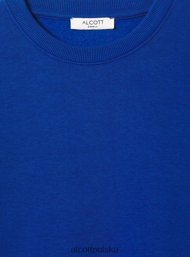 odzież Alcott bawełniana bluza z okrągłym dekoltem bk1 czarny kobiety 2TXFF6433